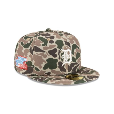 Sapca New Era Detroit Tigers MLB Duck Camo 59FIFTY Fitted - Verzi